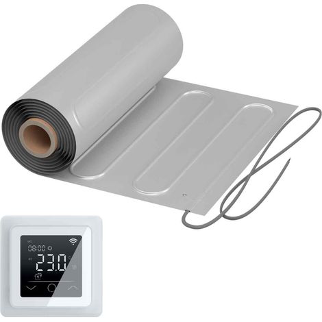 Natte chauffante WARMON ALU 150 W/m² avec Thermostat MCS 750 intelligent WiFi tactile blanc - 1 m²