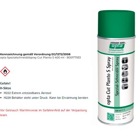 opta Aceite de corte especial en spray Cut Planto S 400 ml - 800177933