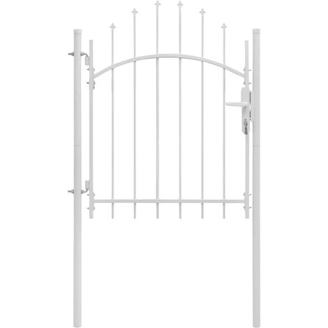 Maison Exclusive - Gartentor Woerden Stahl 1x1,25 m Weiß (1/5)