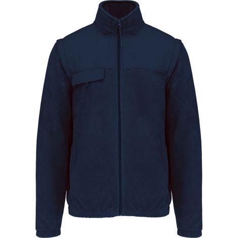 Veste polaire manches amovibles WK. Designed To Work Bleu Marine L