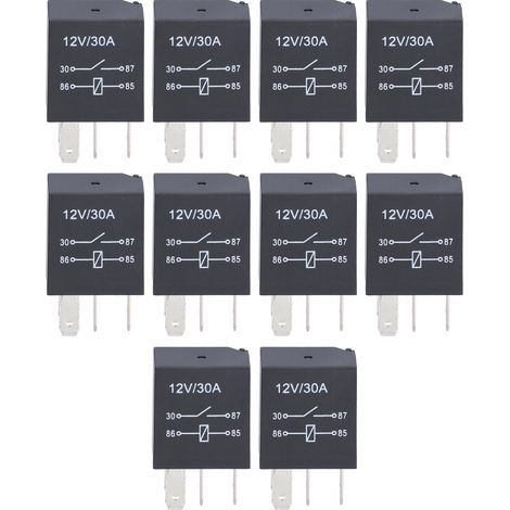 Haofy Ensemble de Relais Automobile Violet 12V 30A, étanche, 10 Pièces pour Phare Antibrouillard, Climatiseur (4 sondes) (1/5)