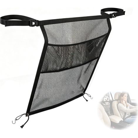 Protection Voiture Barrière Séparation avec Poches de Rangement, Filet Diviseur Auto, Barrière de Sécurité Siège Arrière, Ajustement Universel pour Transport (1/5)