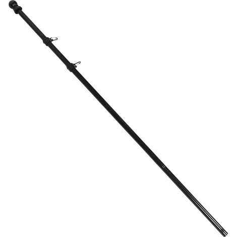 Kit de Mât de Drapeau Segmenté Acier Inoxydable Sections Support Noir Résistant Aux Intempéries pour Jardin Bateau et Maison Montage Rapide pour Usage Extérieur (1/5)