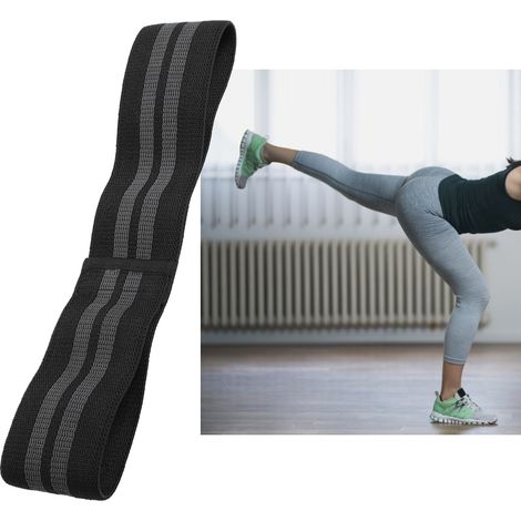 Ceinture élastique fitness pour squats et renforcement des hanches, exercice de musculation et modelage du corps (Noir) (1/5)