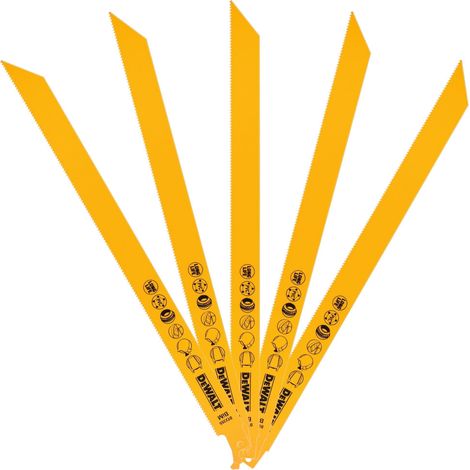 Bi Metal Sabre Blade for Metal Rubber & Fibreglass 305mm Pack of 5 DEWDT2355QZ