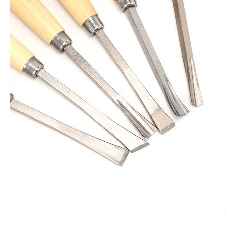 Ciseaux à bois, couteaux à sculpter, couteaux à sculpter les racines du bois, couteaux à sculpter (affûtés nécessaires), outils de travail du bois en gros. (1/5)