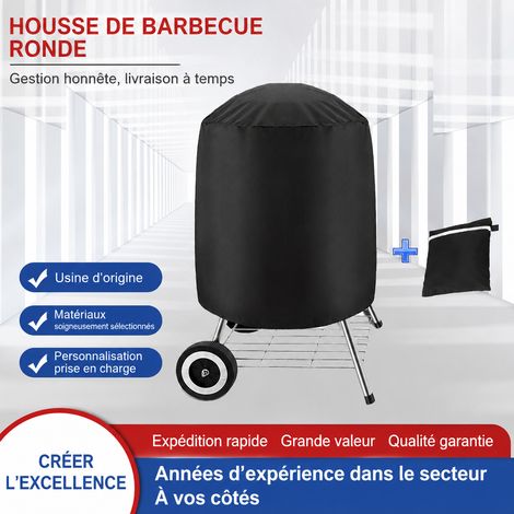 Housse de protection ronde pour barbecue et braséro noir Ø 80 x H 80 cm 80 80cm 100 g – Livraison gratuite (1/5)