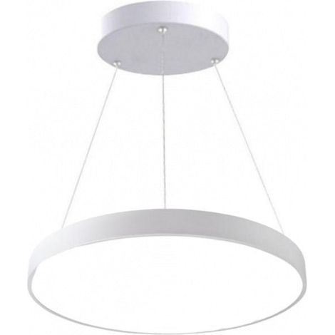 Kit Plafonnier LED Blanc 30W 40cm avec Kit de Suspension - Blanc