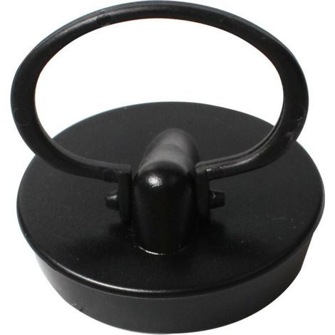 Bouchons universels, Lot de 2, Bouchon de vidange pour Baignoire, Cuisine, Salle de baine, Noire, en Caoutchouc (1/3)