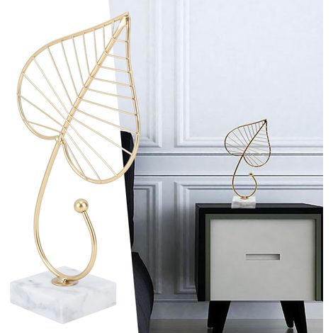Décoration d'entrée minimaliste nordique luxueuse en marbre ajouré, ornements en fer forgé, accessoires de photographie de mariage (1/5)