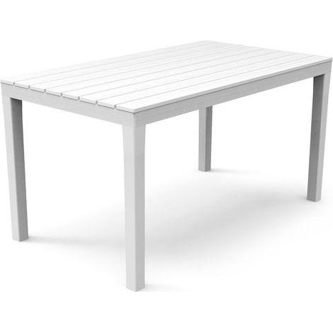 TAVOLO RESINA RETTANG.138X78CM "MARAONE-SUMATRA" BIANCO
