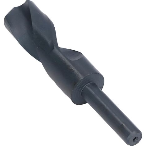 HSS-Spiralbohrer 12,7 mm mit reduziertem Schaft, 118° Winkel, schwarz, Metallbohrer, Hochgeschwindigkeitsstahlbohrer, geschärfte Spitze, professioneller Einsatz. (1/5)