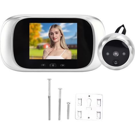 Visionneuse de porte numérique de 2.8 pouces, sonnette électronique, caméra, système de contrôle d'accès intelligent pour HomeSilver (1/5)