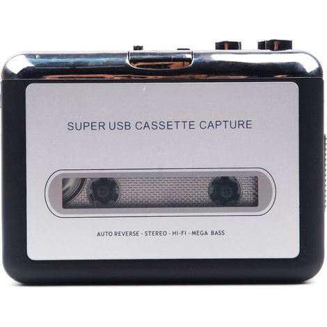 Convertisseur Cassette USB - Lecteur Cassette Portable avec Conversion MP3 - Pour Archivage Audio Ancien - 1 Pièce