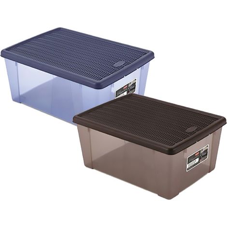 1PZ SCATOLA MULTIUSO 'ELEGANCE BOX' XL cm 39 x 29 x h 24 moka/moka