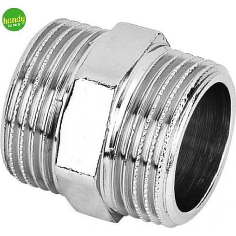 Niples in ottone cromato tiemme maschio maschio 1/2