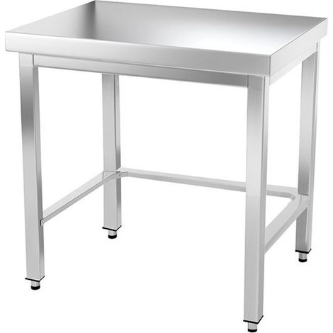 Table de travail en inox 600 x 700 mm avec renfort PREMIUM - GOLDINOX (1/4)
