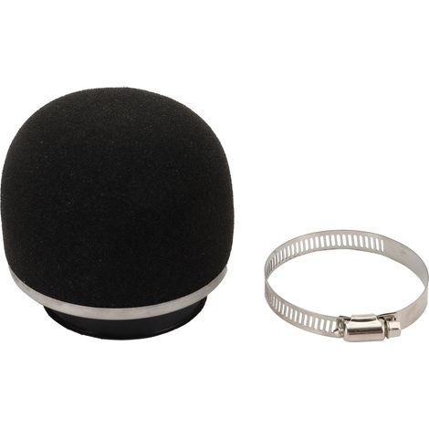 Filtre à air en éponge noire avec tête de champignon coudée (filtre à air excentrique en éponge 95) Diamètre d'entrée : 58 mm (1/4)