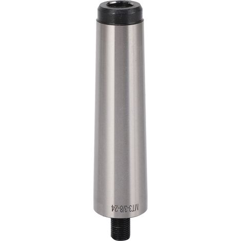 Mandrin porte-foret MT3 vers filetage 3/8-24, adaptateur conique pour taraudage, alésage de fraisage, outillage machine, acier robuste, usage professionnel. (1/5)
