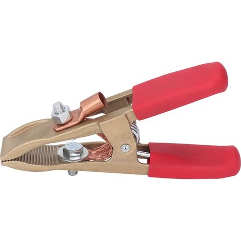 Pince de masse brasse 500A anti-oxydation, clip de terre pour soudure, atelier de fabrication, rouge (1/5)