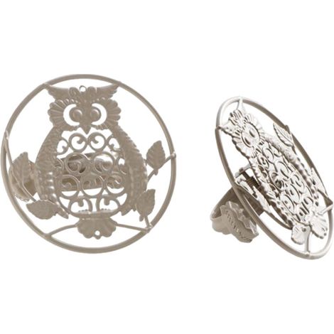 Lot de 2 Embrasses de Rideau "Gufo" 8cm Taupe (1/4)