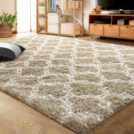 Teppich Schlafzimmer flauschig Braun Brown 120 x 160 cm Rechteckig (1/5)