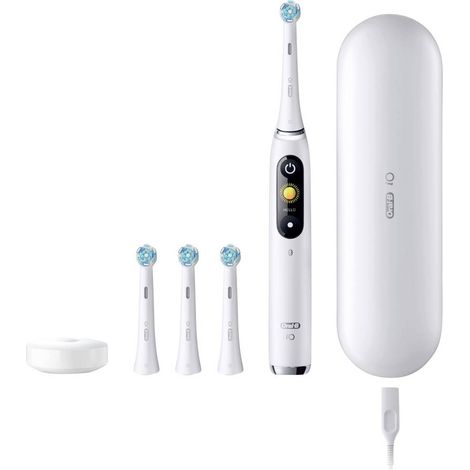 Oral-B iO Series 9 Luxe Brosse à dents électrique rotatif / oscillant blanc (1/3)