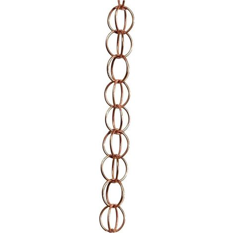 Pratica ed elegante catena per la raccolta dell'acqua piovana da esterno, realizzata in rame, perfetta per sostituire i pluviali (per anello)