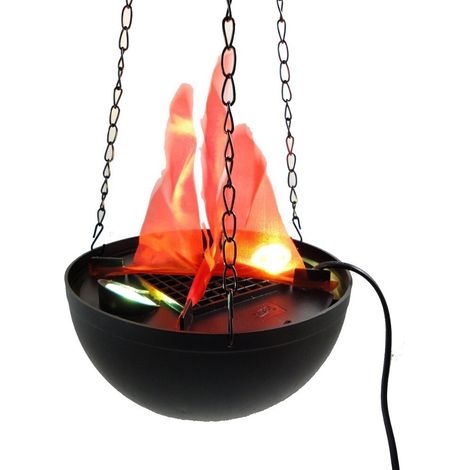 Lampada Effetto Fuoco Con Fiamma Finta Luci A Led Rosse E Catena A Sospensione (1/4)