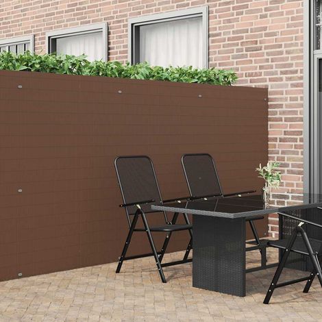 Gartenzaun Doppelseitig Braun 1,8x5 m PVC (1/5)