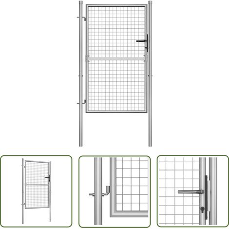 Furniture Limited - Portail de jardin en acier galvanisé 105 x (1/5)