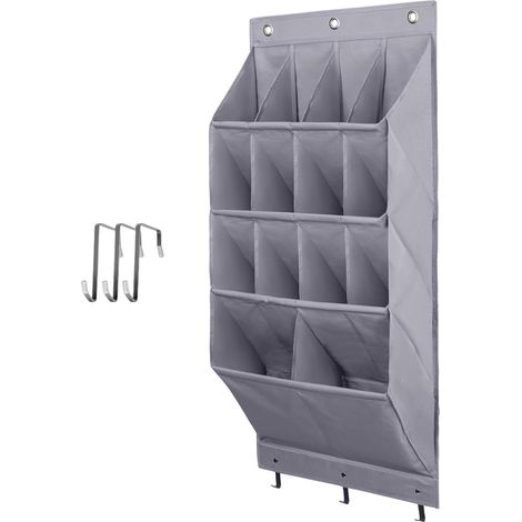 Organizador de zapatos, tela Oxford, bolsillos grandes, para colgar en la puerta, almacenamiento para armario (1/5)