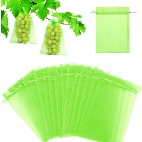 100 sacs protection fruits raisin 20x30cm - Jardin organza contre guêpes oiseaux (1/4)