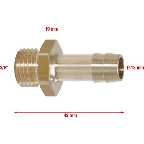 KS Tools Messing-Schlauchtüllen mit Außengewinde, 45°, G3/8AGx13 mm (1/4)