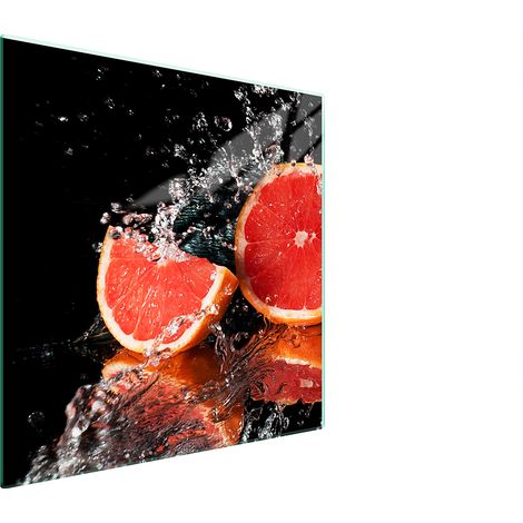 PLAQUE DE PROTECTION EN VERRE POUR POÊLE 50x52 PAMPLEMOUSSE (1/5)