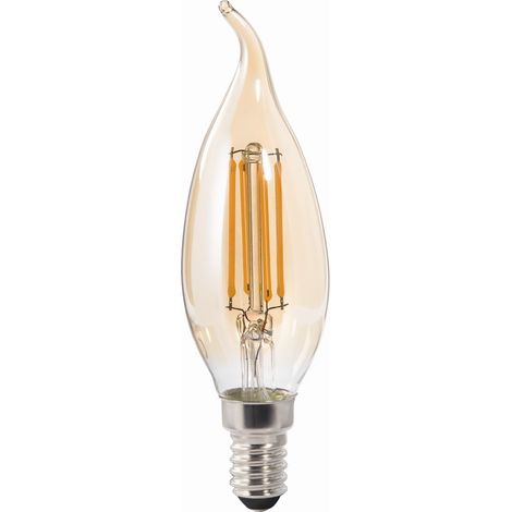 AMPOULE FILAM. LED, E14, 400LM REMP. 35W, BGIE CP VENT, AMBRE, BLC CHD XAVAX (1/3)