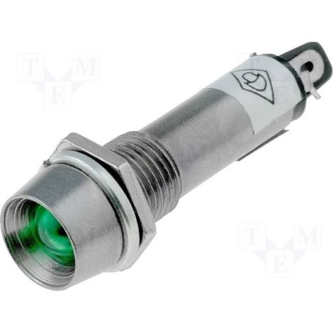 12vdc ha condotto la luce verde della luce principale per il pannello Ind8-12g-b