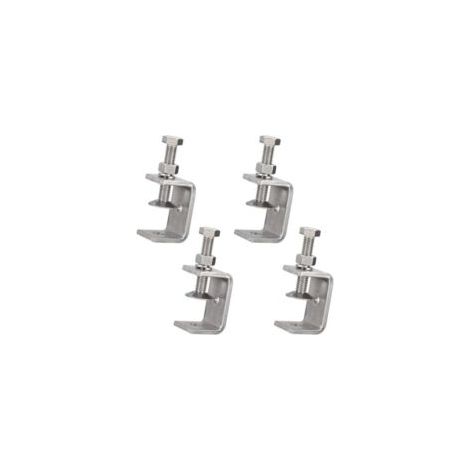 Set di 4 piccoli morsetti in acciaio inox, da 15 a 38 mm di diametro, adatti per saldatura, lavorazione del legno, assemblaggio domestico e lavorazione del legno. - Crezuo