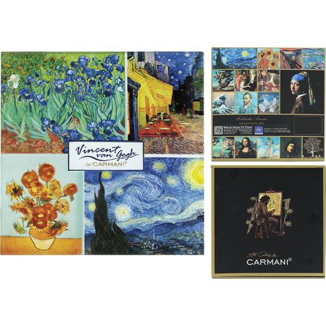 Dessous de verre SOUS le collage d'œuvres d'art de Van Gogh sous verre, table de salon (1/5)