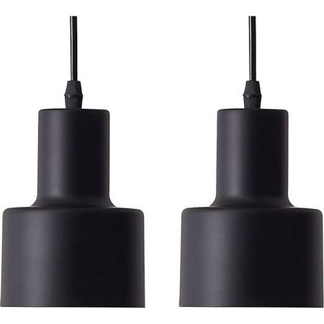 Minimalistische Pendelleuchte E27 120 cm - 2er-Set schwarz (1/3)