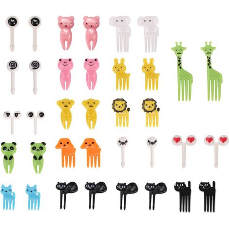 Fourchette à fruits pour enfants Fourchettes à fruits en plastique pour enfants Mini fourchettes à dessert Fourchette à cure-dents Fourchettes à gâteaux Fourchettes à dessert Fourchettes à aliments po