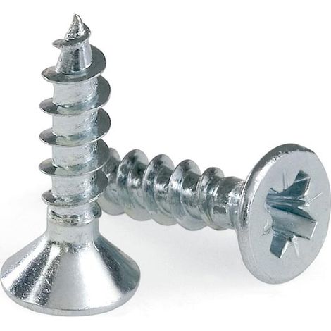 Caja de: 1000 Uds. Tornillo Pozidrive Zincado Cabeza Plana (18-16) 3.0X16 Cs