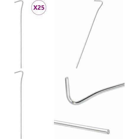 Zeltheringe 25 Stk. 23 cm Ø4 mm Verzinkter Stahl - Campingausrüstung - Zeltheringe - Zeltzubehör - Gartenbedarf - Outdoor Ausrüstung - Home & Living (1/5)