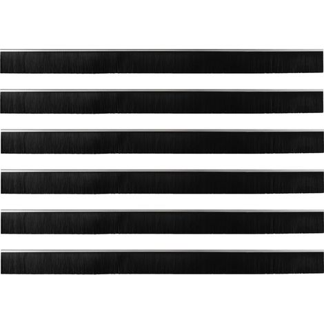 Brosses de porte adhésives 6 pcs Argent 100 cm (1/5)