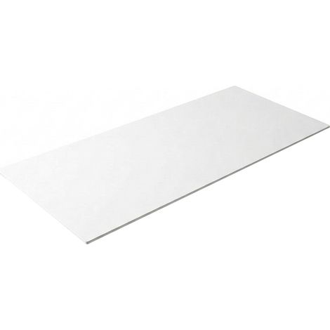 Piano tavolo rettangolare HPL 120x80 cm resistente per contract Dot - Bianco