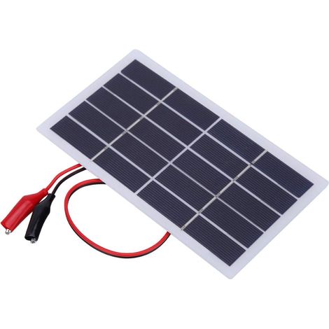 Mini Panneau Solaire 2W 5V, Panneau Solaire Bricolage en Silicium Polycristallin, Chargeur de Batterie de Panneau Solaire Portable, 173x99mm (1/5)
