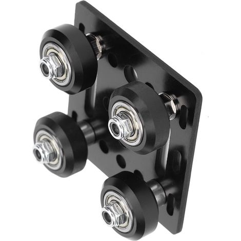 Plaque de fixation V Noire pour profilés aluminium 2020, pièces imprimante 3D compatibles UE (1/5)