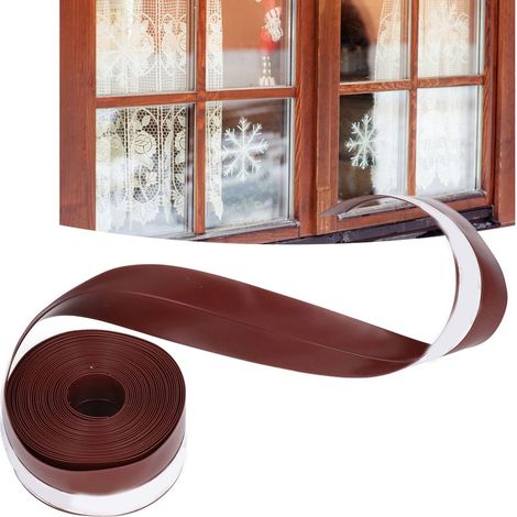 Ruban Adhésif de Joint Silicone 5m Large 35mm pour Portes et Fenêtres, Seal Strip Autocollant, Couleur Marron (1/5)