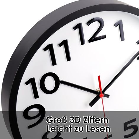 Horloge murale moderne JeiibrZui - 20 cm - Design élégant - Mouvement à quartz silencieux - Plastique résistant - Lecture facile - Idéale pour le salon, la chambre, le bureau ou la cuisine - Grise (1/5)