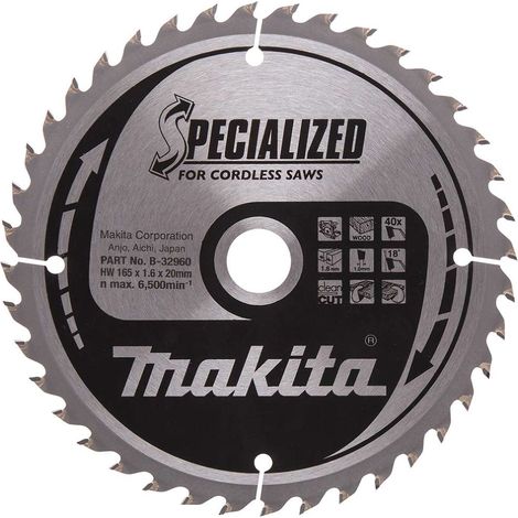 Makita Zubehör - Sägeblatt Holz, 165x20 mm, 40 Zähne B-32960